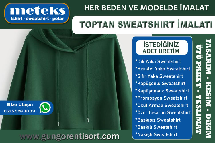 Toptan Sweatshirt İmalatı